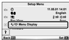 OLYMPUS E-PM1 - Before Using the Custom/Accessory Port Menus - 1