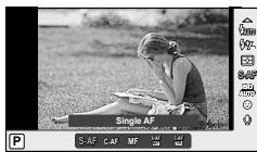 OLYMPUS E-PM1 - Choosing a focus mode (AF mode) - 1
