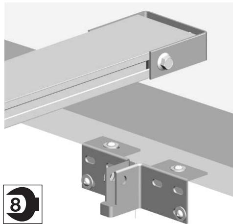 SOMFY GDK 4000 - Fixation du rail à l'attache. - 2