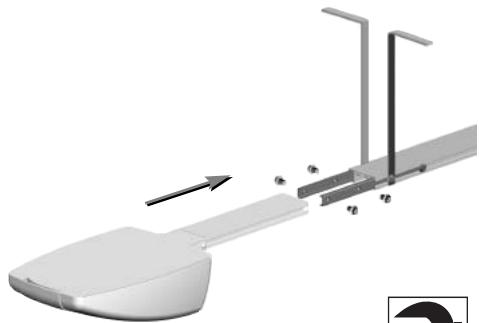 SOMFY GDK 4000 - Fixation du moteur sur le rail. - 2