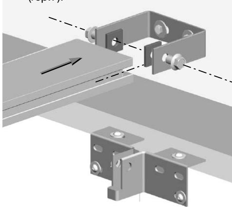 SOMFY GDK 4000 - Fixation du rail à l'attache. - 1