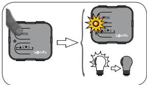 SOMFY LIGHTING INDOOR RTS - Enregistrement du point de commande dans le Lighting Indoor RTS - 1