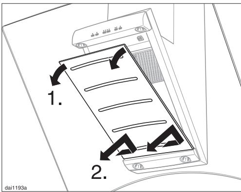 MIELE DA 289-3 - Removing the air intake panel - 1