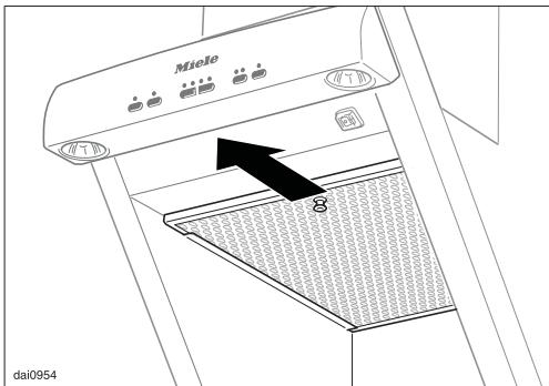 MIELE DA 289-3 - Removing the grease filter - 1