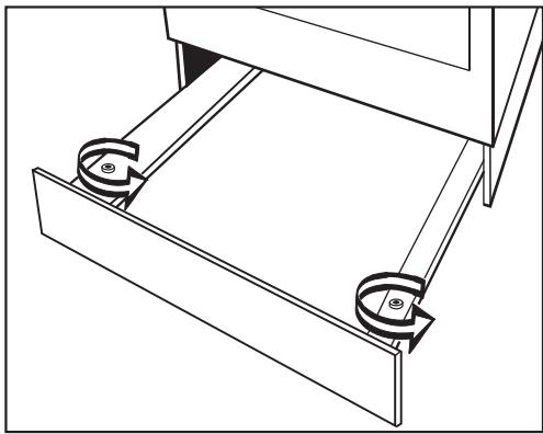 MIELE EGW 4060-14 - Aligning the appliance front - 1