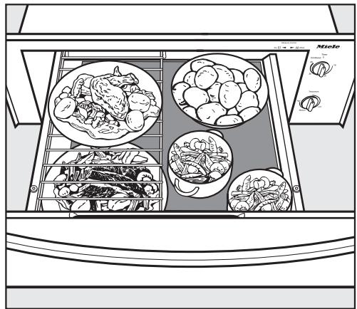 MIELE ESW 700-25 - Chargement du tiroir chauffe-plat - 1