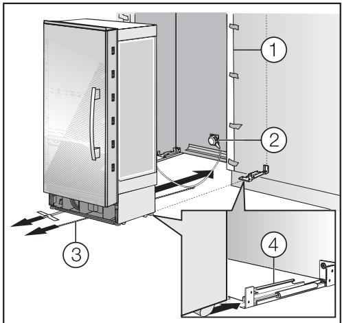 MIELE KWT1601SF - Sliding the appliance into the installation niche - 2