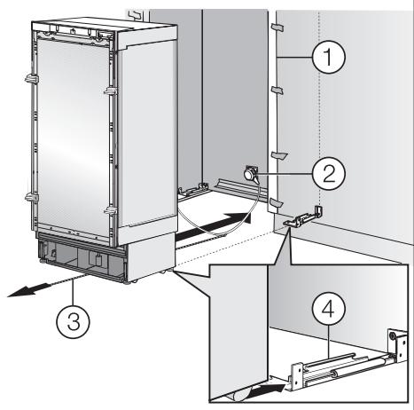 MIELE KWT1601VI - Sliding the appliance into the installation niche - 2