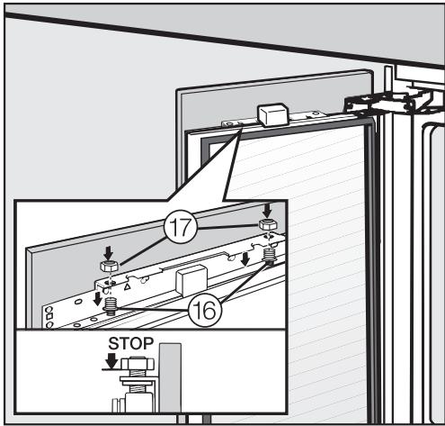 MIELE KWT1601VI - Attaching and aligning the custom door front - 1