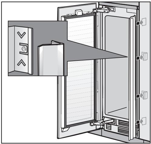 MIELE KWT1601VI - Attaching and aligning the custom door front - 7