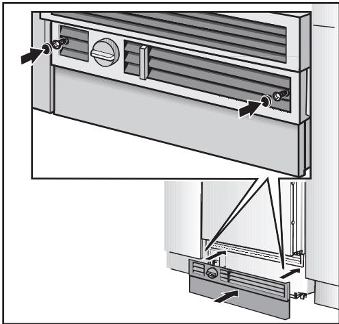 MIELE KWT1601VI - Attaching the toe-kick cover - 1