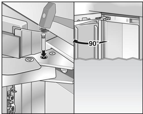 MIELE KWT1601VI - Adjusting the door opening angle (optional accessory) - 1