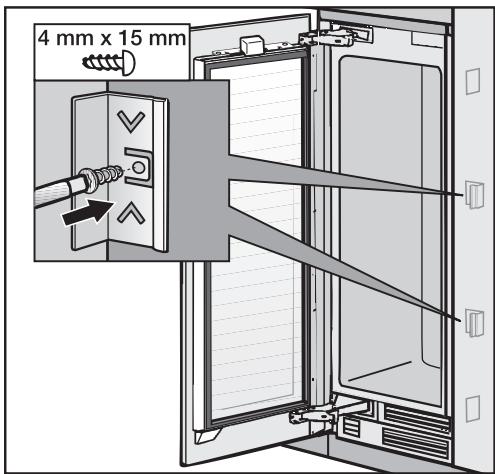 MIELE KWT1601VI - Attaching and aligning the custom door front - 5