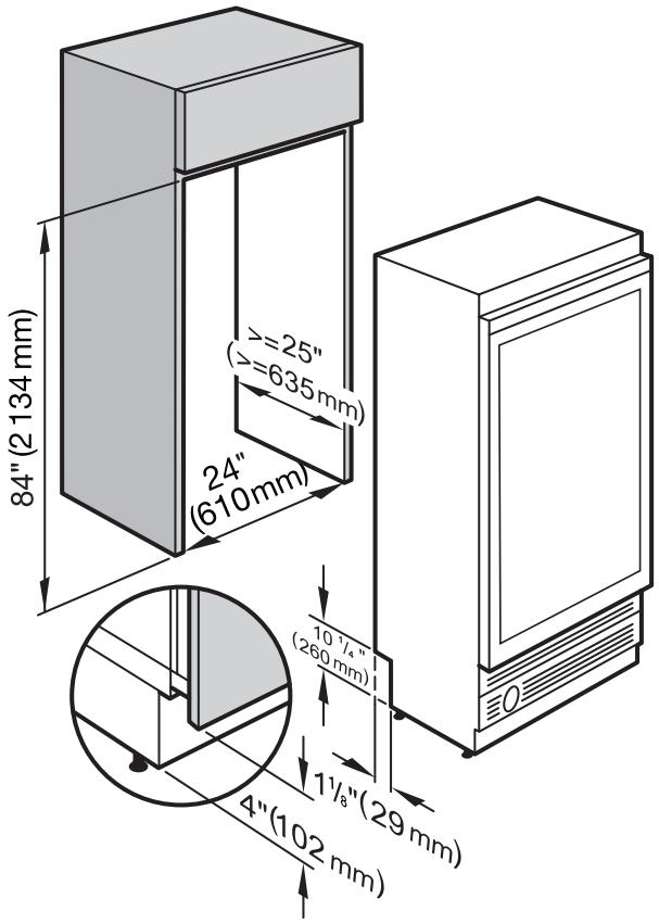 MIELE KWT1601VI - Adjusting the door opening angle (optional accessory) - 4