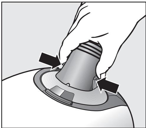 MIELE S5211 - Pour dégager le flexible de l'appareil - 1