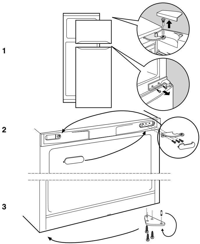 INDESIT RA 27 IX - Reversibilidade da abertura das portas - 1