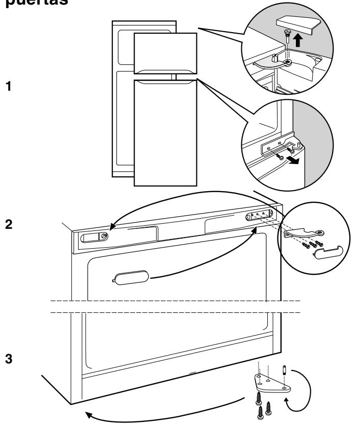 INDESIT RA 27 IX - Reversibility de la aperture de las puertas - 1