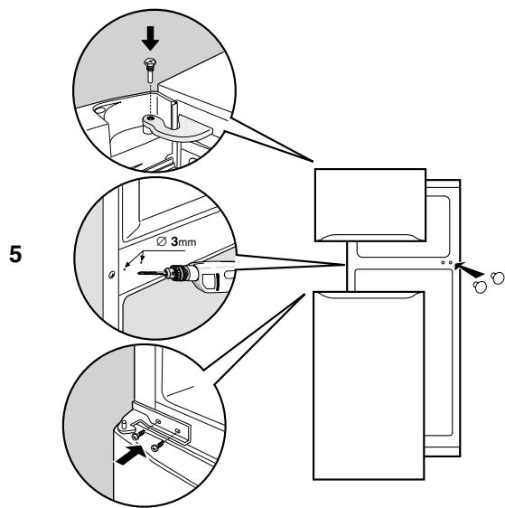 INDESIT RA 27 IX - Reversibility de la aperture de las puertas - 3