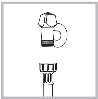 INDESIT WIN 82 - Connecting the water inlet hose - 1