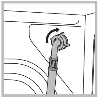 INDESIT WIN 82 - Connecting the water inlet hose - 2
