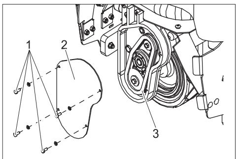 Technical diagram of a mechanical assembly with labeled parts and structural details