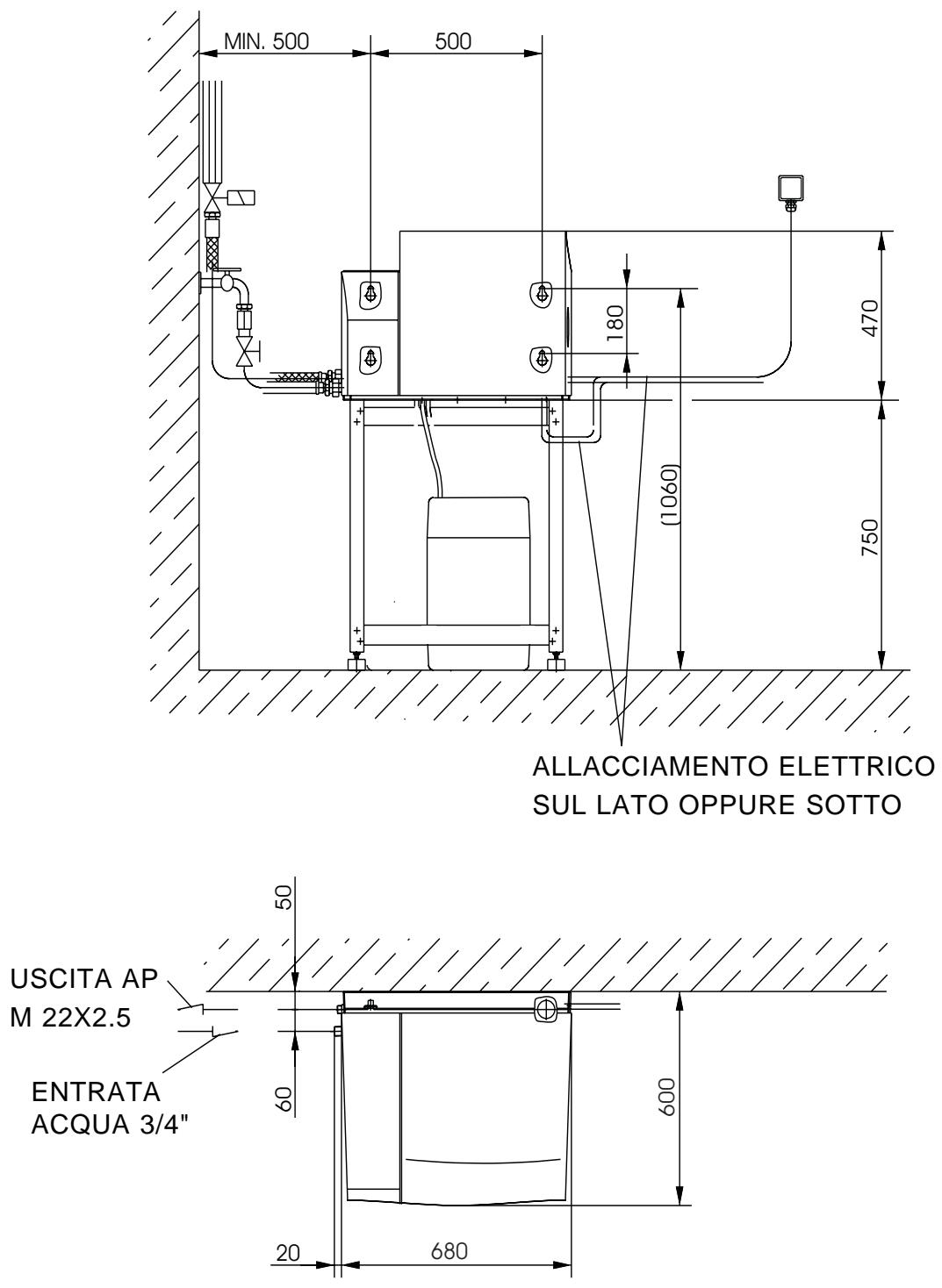 KARCHER HD 600 CH - Schema d'installazione - 1