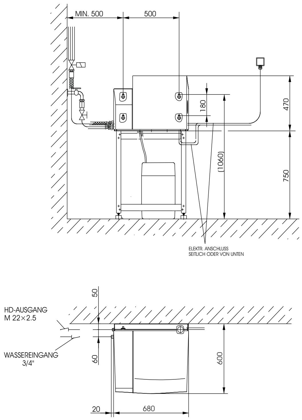 KARCHER HD 600 CH - Aufstellungsplan - 1