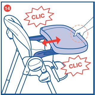 CHICCO POLLY - AJUSTE DE LA CHAROLA - 3