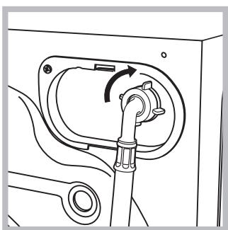 HOTPOINT AQ8F 292 U - Anschluss des Zulaufschlauches - 1