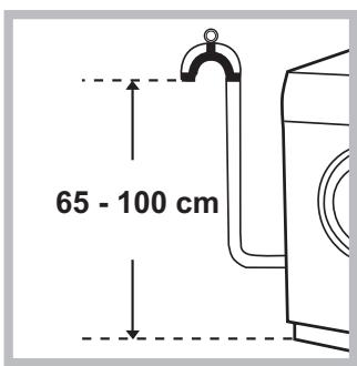 HOTPOINT AQ8F 292 U - Aansluiting van de afvoerbuis - 1