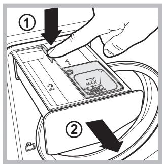 HOTPOINT AQ8F 292 U - Limpar a gaveta dos detergentes - 1