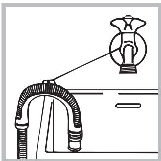 HOTPOINT AQ8F 292 U - Anschluss des Ablaufschlauches - 2