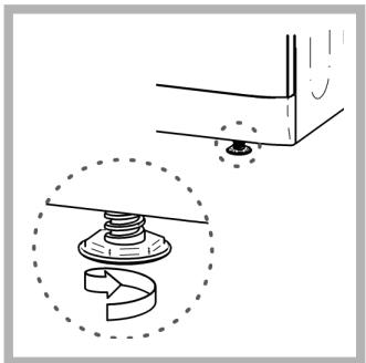 HOTPOINT AS 60 V - Nivellierung Ihres Trockners - 2