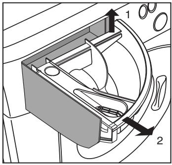 HOTPOINT AW 120 - Consejos útiles sobre la cubeta de detergente - 1