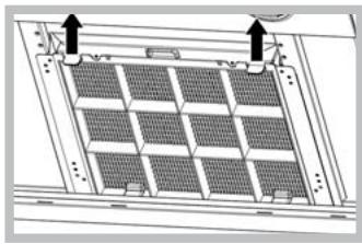 HOTPOINT HLC 9.8 LT X/HA - Substituição do filtro de carvão (B) - 3