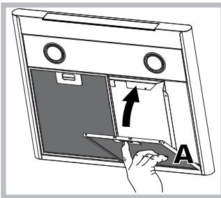 HOTPOINT HLC 9.8 LT X/HA - Mantenimiento de los filtros de grasas (A) - 1