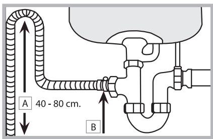 HOTPOINT LLD 8S111 X EU - Connecting the water outlet hose - 1
