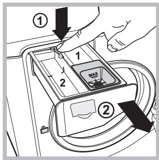 HOTPOINT AQD1071D 69ID EU/A - Limpiar el contentedor de detergentes - 1