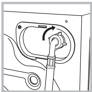 HOTPOINT AQD1071D 69ID EU/A - Collegamento del tubo di alimentazione dell'acqua - 1