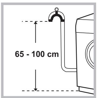 HOTPOINT AQD1071D 69ID EU/A - Anschluss des Ablaufschlauches - 1