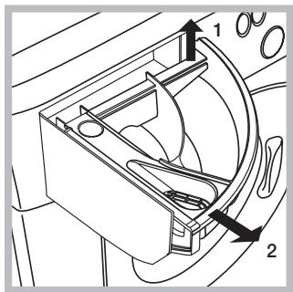 HOTPOINT BWMD 742 - Limpiar el contentedor de detergentes - 1