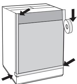 HOTPOINT BWMD 742 - Aplicación del panel de madera en la puerta e introducción de laquina en los muebles: - 5