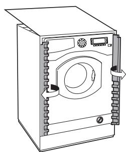 HOTPOINT BWMD 742 - Aplicación del panel de madera en la puerta e introducción de laquina en los muebles: - 3