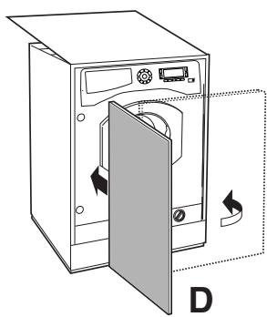 HOTPOINT BWMD 742 - Aplicación del panel de madera en la puerta e introducción de laquina en los muebles: - 4