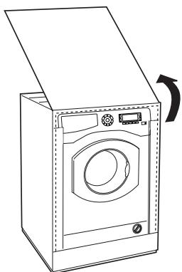 HOTPOINT BWMD 742 - Applicazione del pannello in legno alla porta e inserimento della macchina nei mobili: - 2