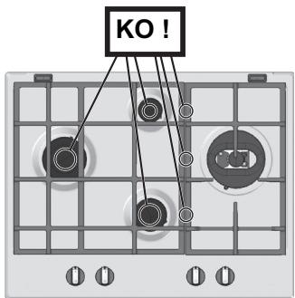 HOTPOINT PK 640 R GH - Remplacement des injecteurs du brûleur triple couronne - 8