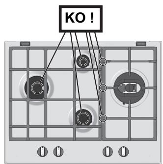 HOTPOINT PK 640 R GH - Substituição dos bicos do queimador de tripla coroa - 11