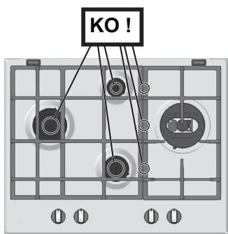 HOTPOINT PK 640 R GH - Substituição dos bicos do queimador de tripla coroa - 12