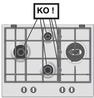 HOTPOINT PK 640 R GH - Cambio de los picos en el quemador Triple corona - 12