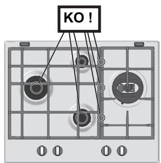 HOTPOINT PK 640 R GH - Substituição dos bicos do queimador de tripla coroa - 10